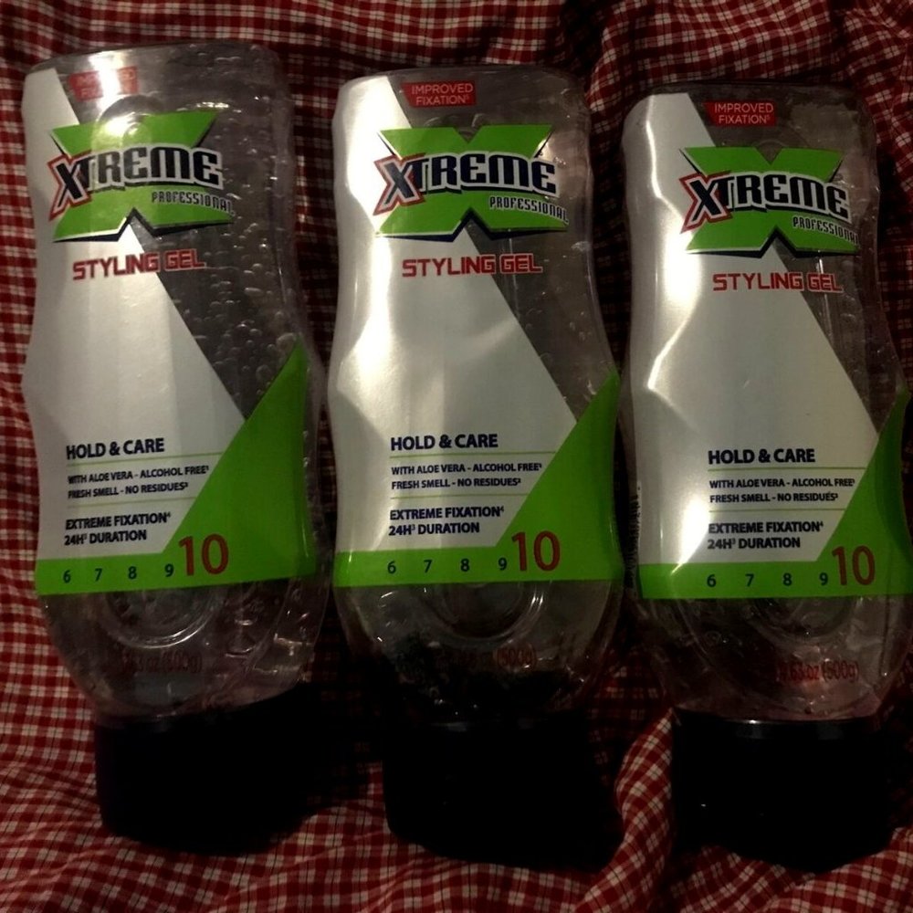 Lot of 3 17.6 oz XTREME Professional Styling Gel Hold & Care